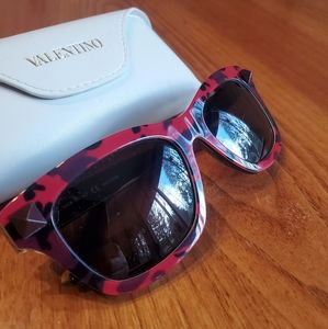 Valentino Camouflage Red Sunglasses V670SC NEW with Case